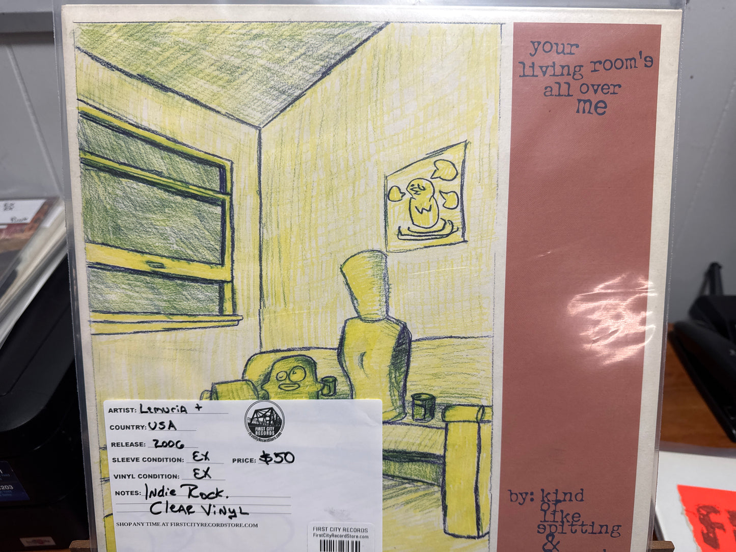 Kind of Like Spitting, Lemuria - Your Living Room's All Over Me (Clear, USED)