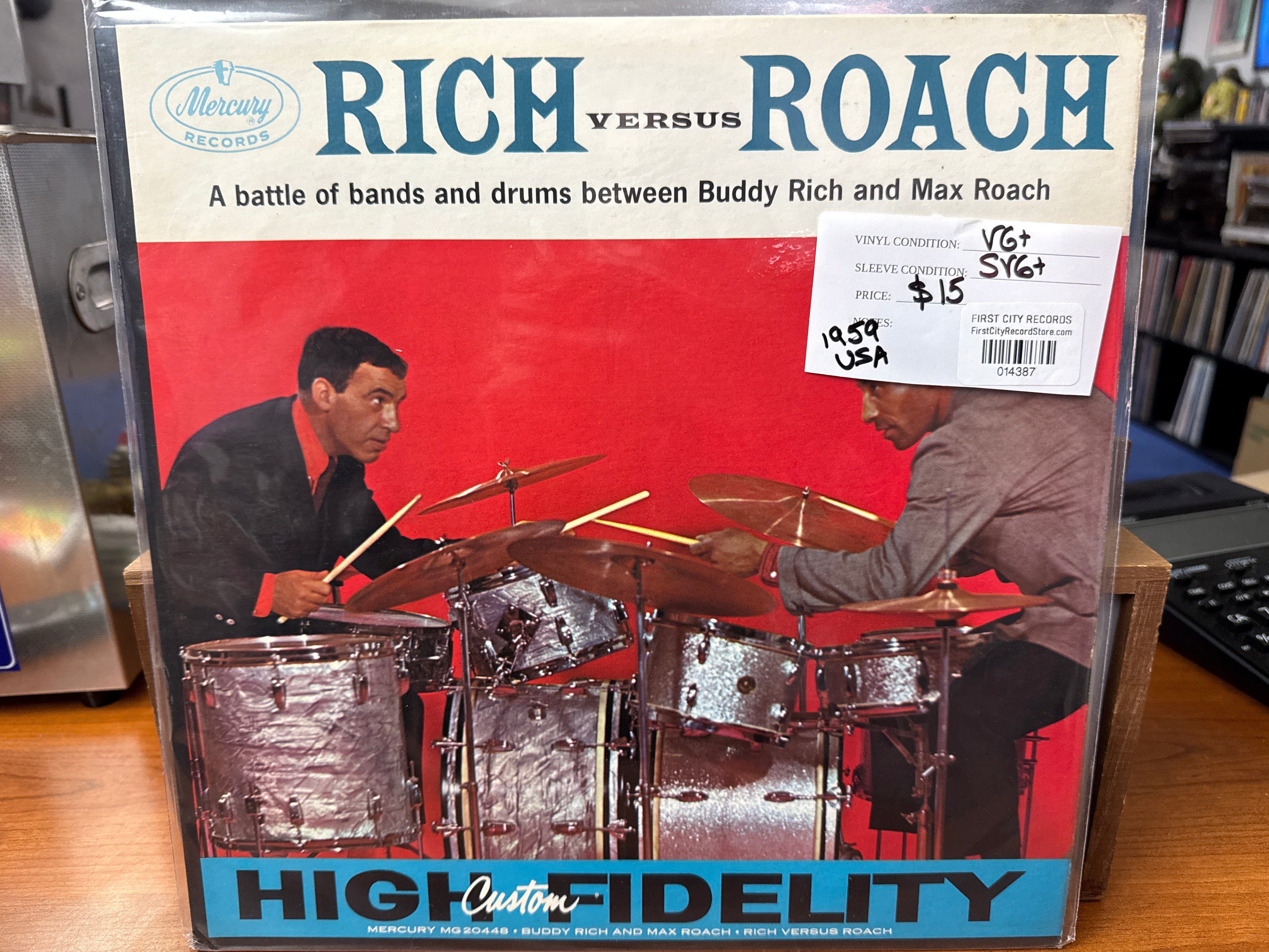 Max Roach and Buddy Rich - Rich Versus Roach (1959, USED)