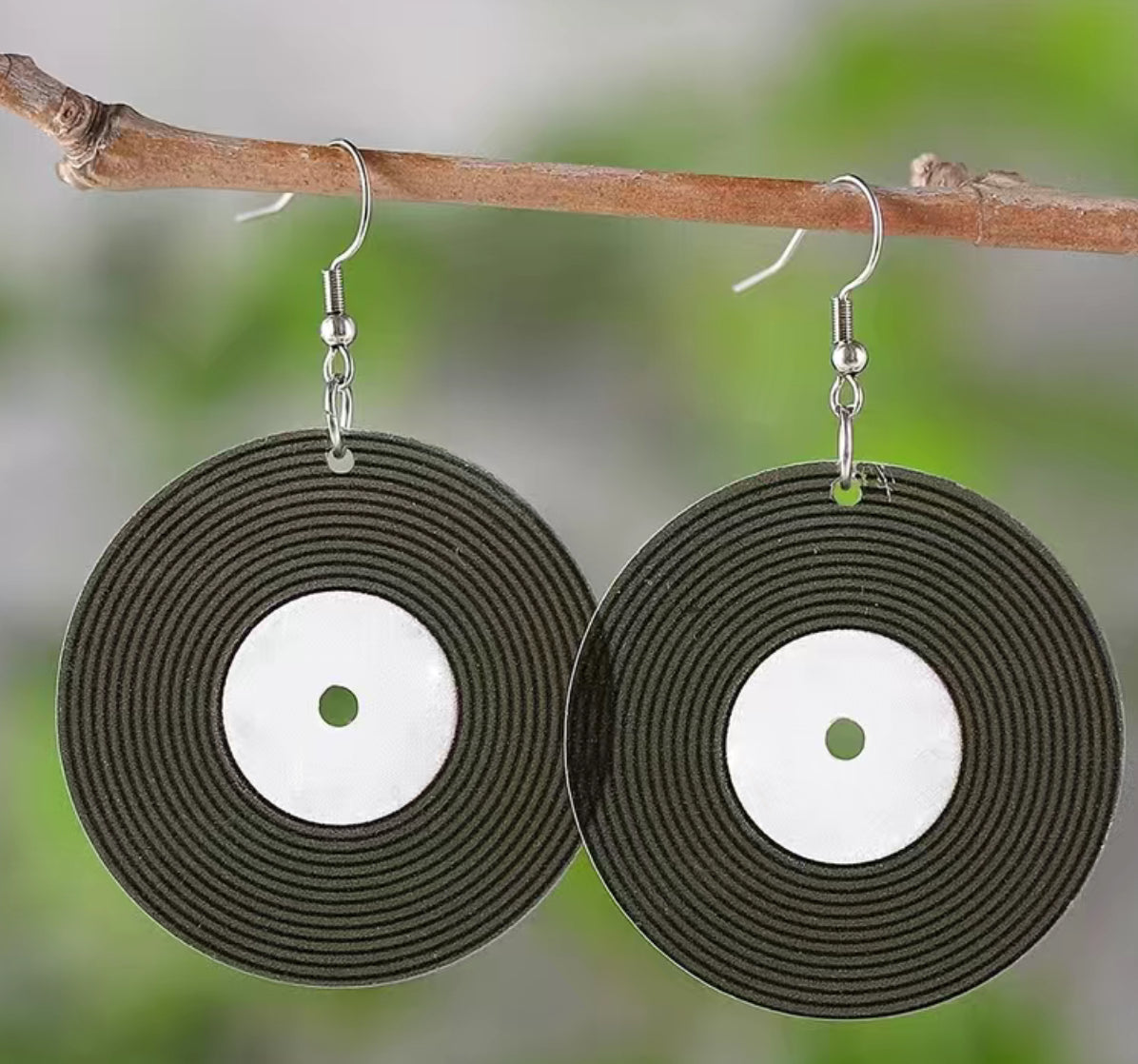 Retro Vinyl Record Earrings