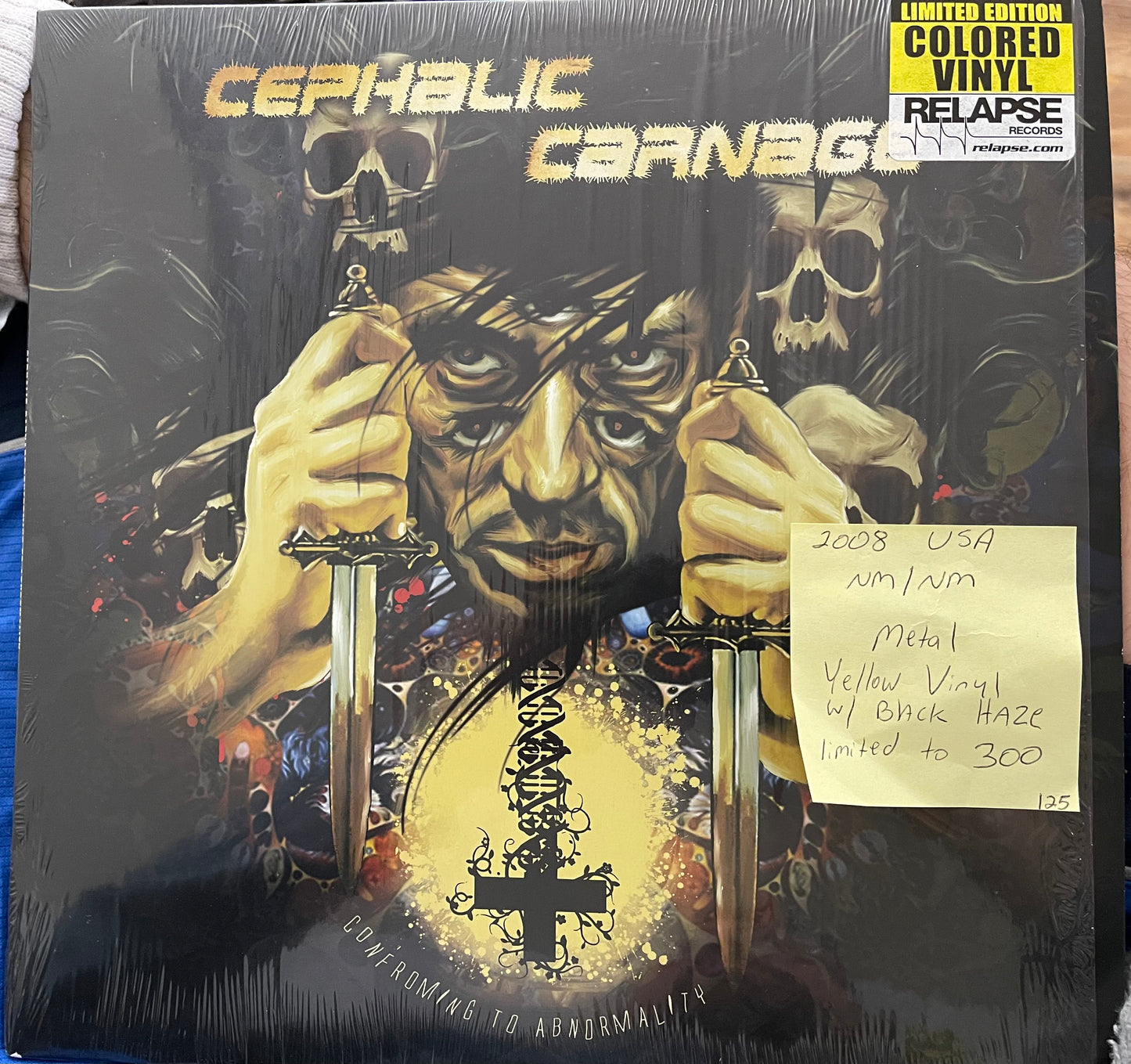 Cephalic Carnage - Conforming to Abnormality (Yellow/Black Haze. Limited to 300)
