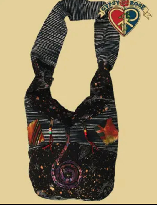 Gypsy Rose Dark Star Patchwork Cotton Bag