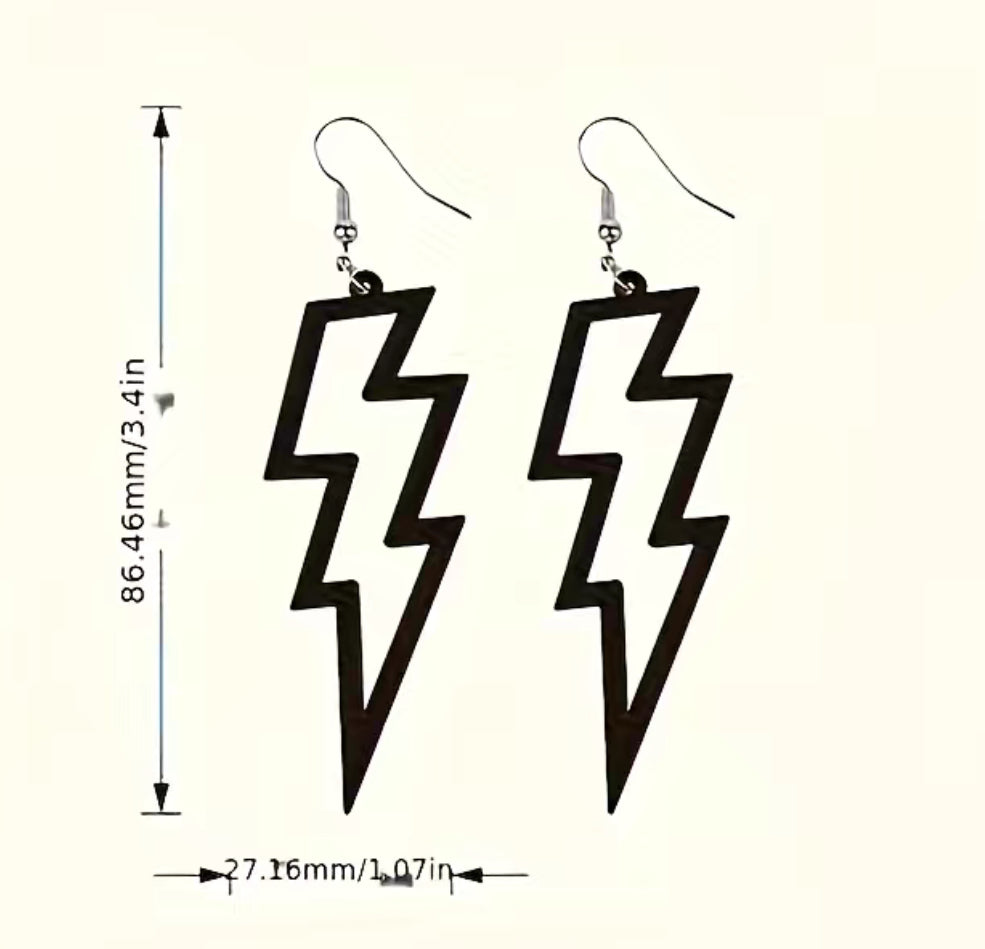 Lightning Bolt Earrings (Random Colors)