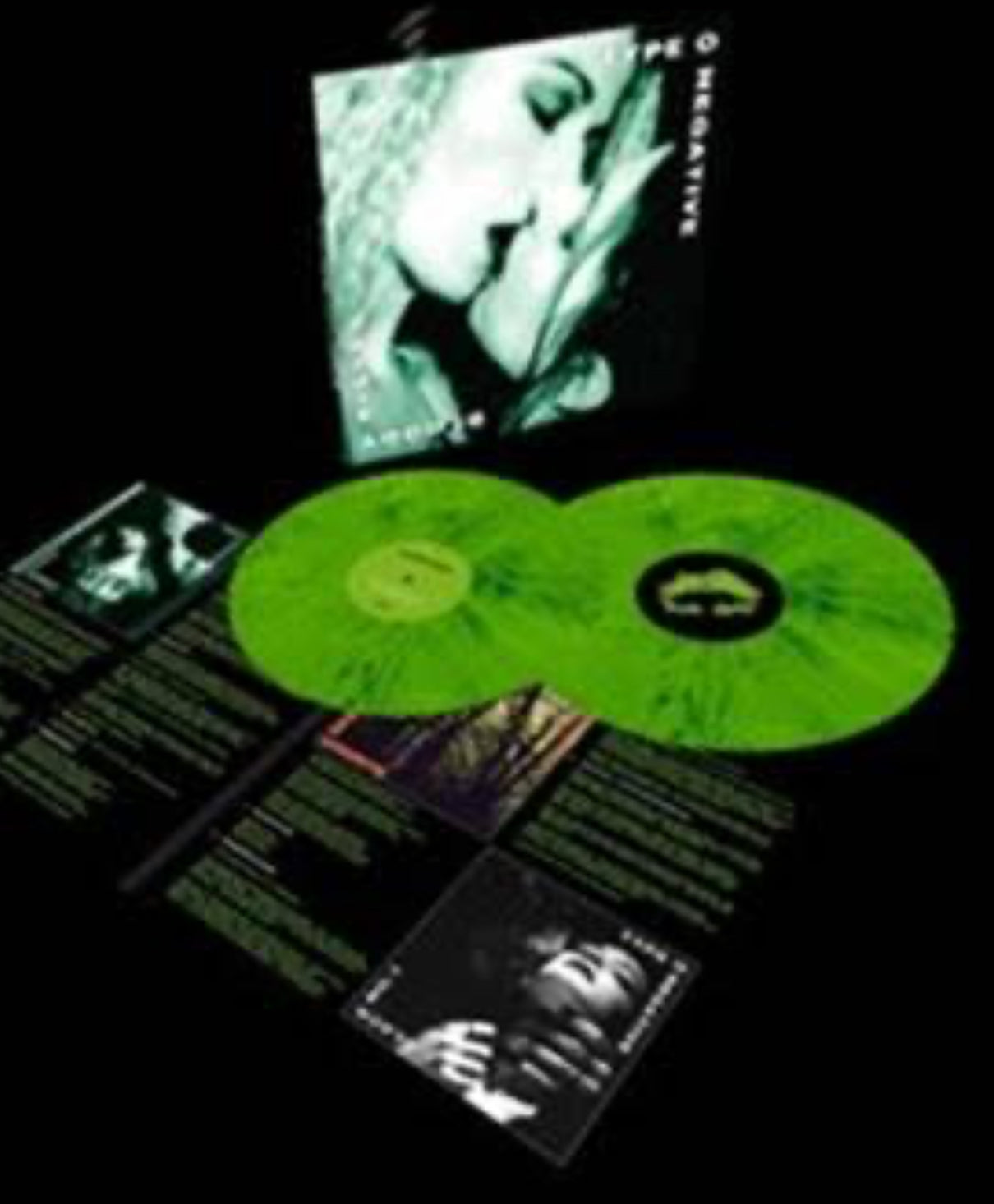 Type O Negative - Bloody Kisses: Suspended in Dusk (green and black swirl, 30th anniversary)