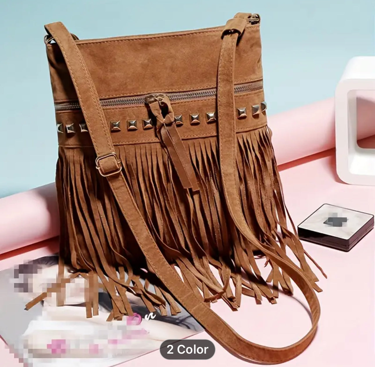 Vintage Fringe Crossbody Bag