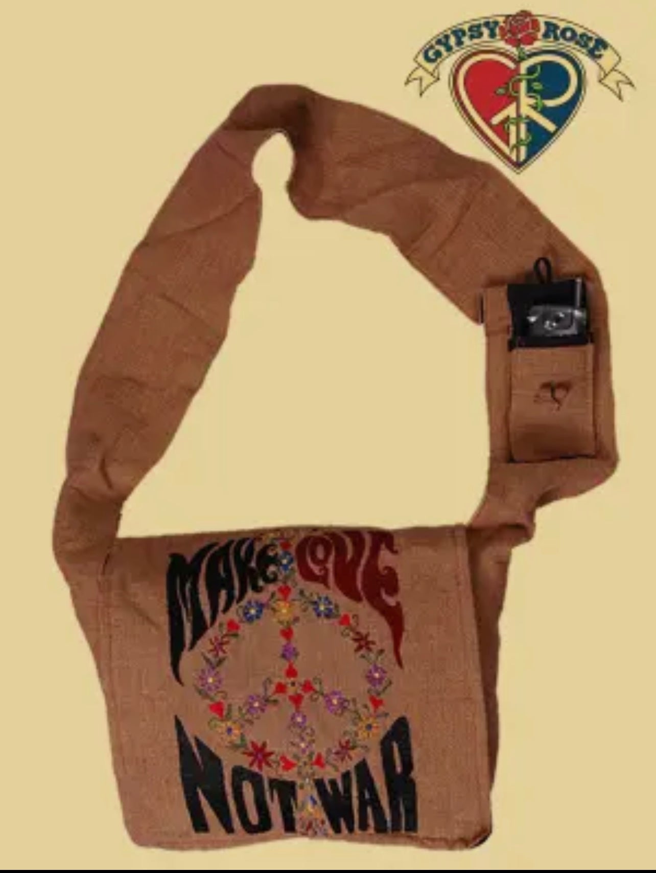 Gypsy Rose “Make Love Not War” Cotton DJ Bag