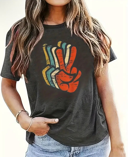 Peace Sign - Dark Grey Shirt