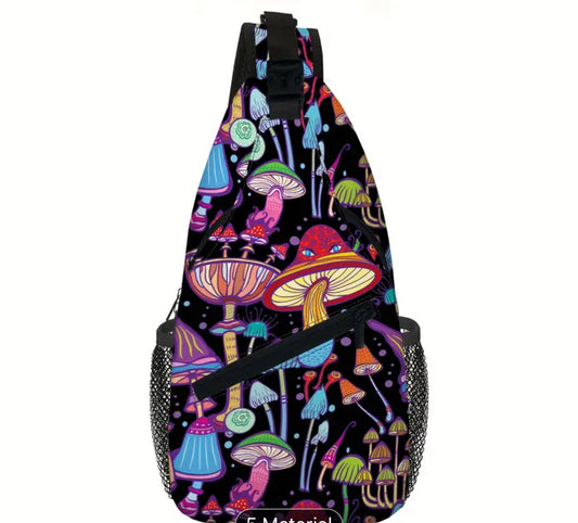 Mushroom Pattern Crossbody Bag