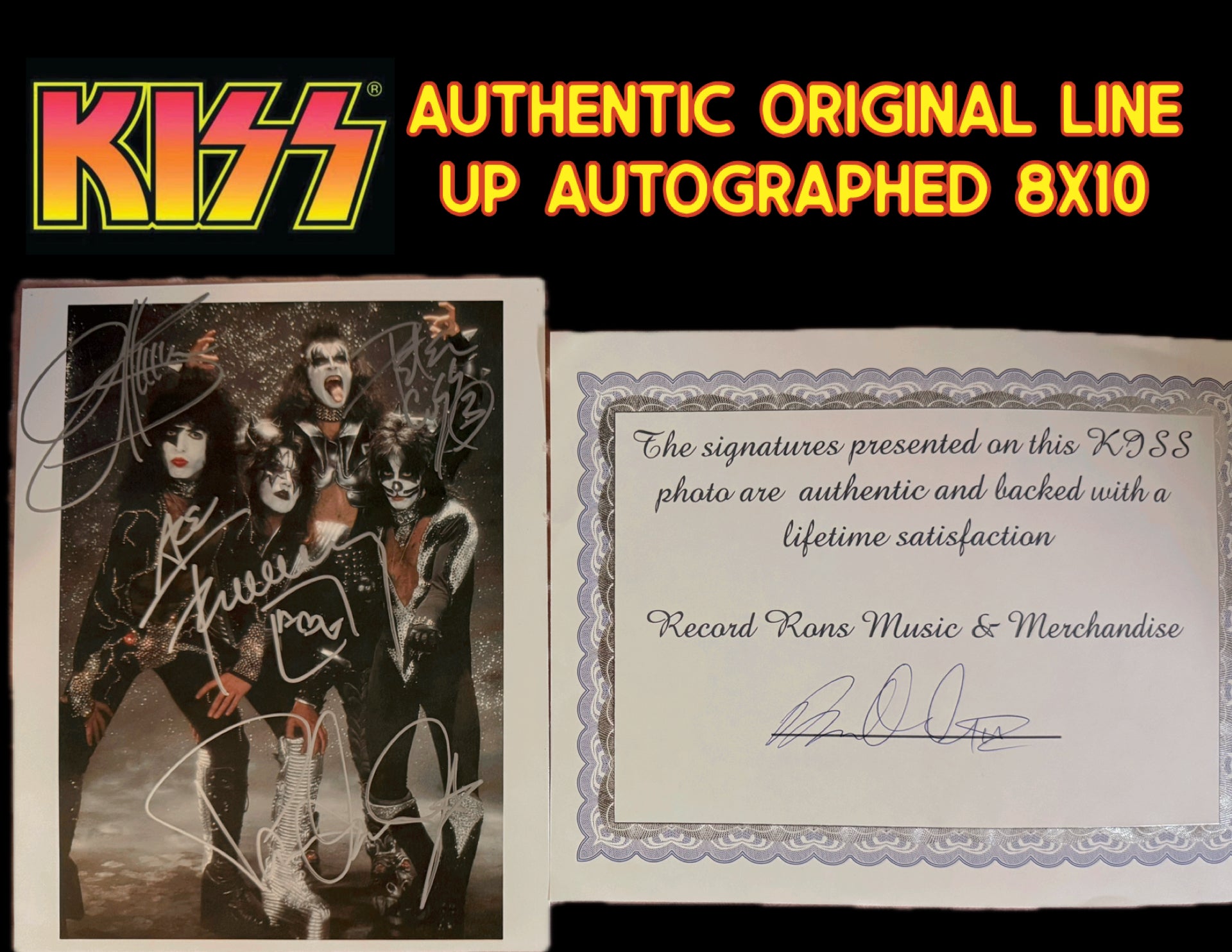 KISS Autographed 8x10