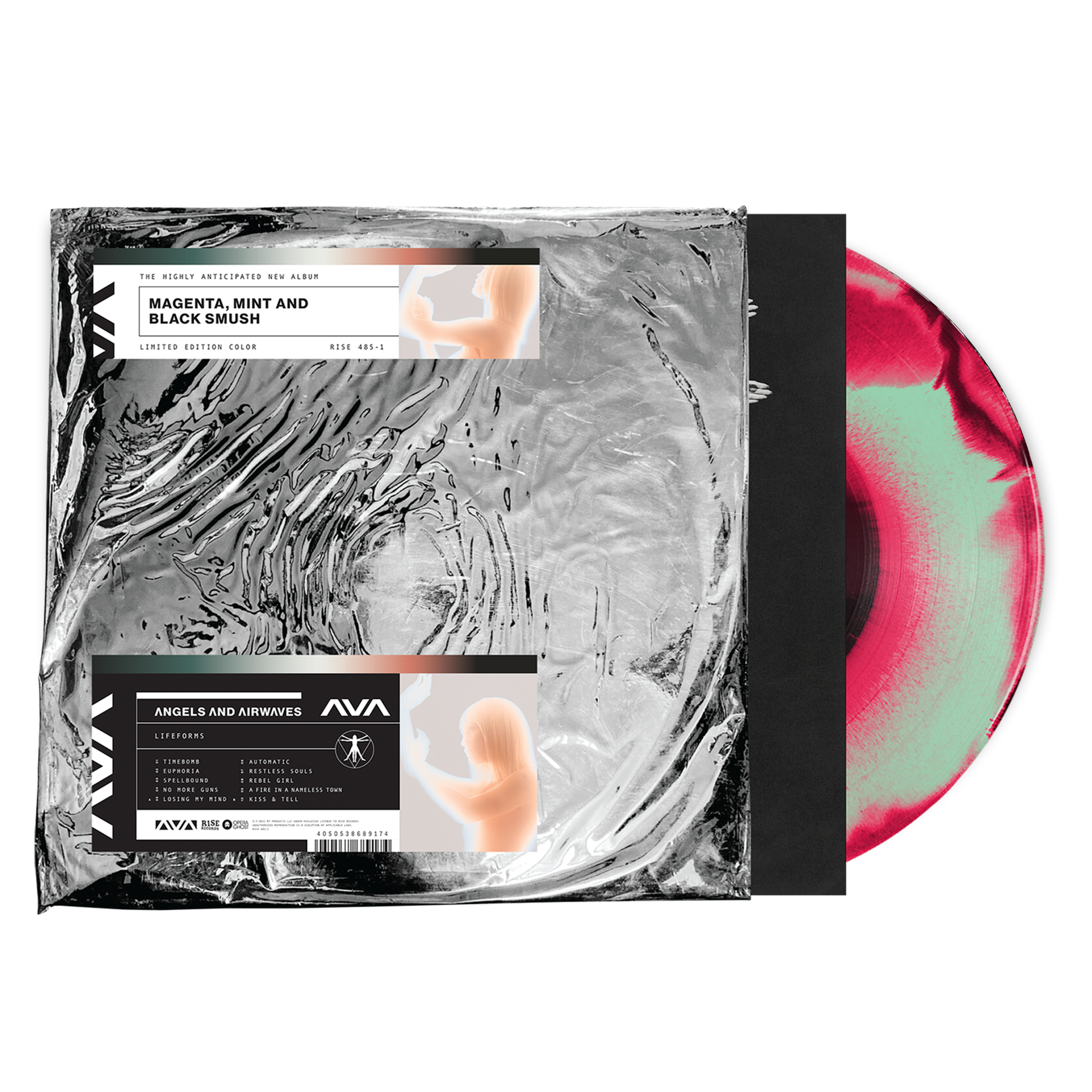 Angels & Airwaves - Lifeform Vivian (Magenta, Mint and Black Smush)