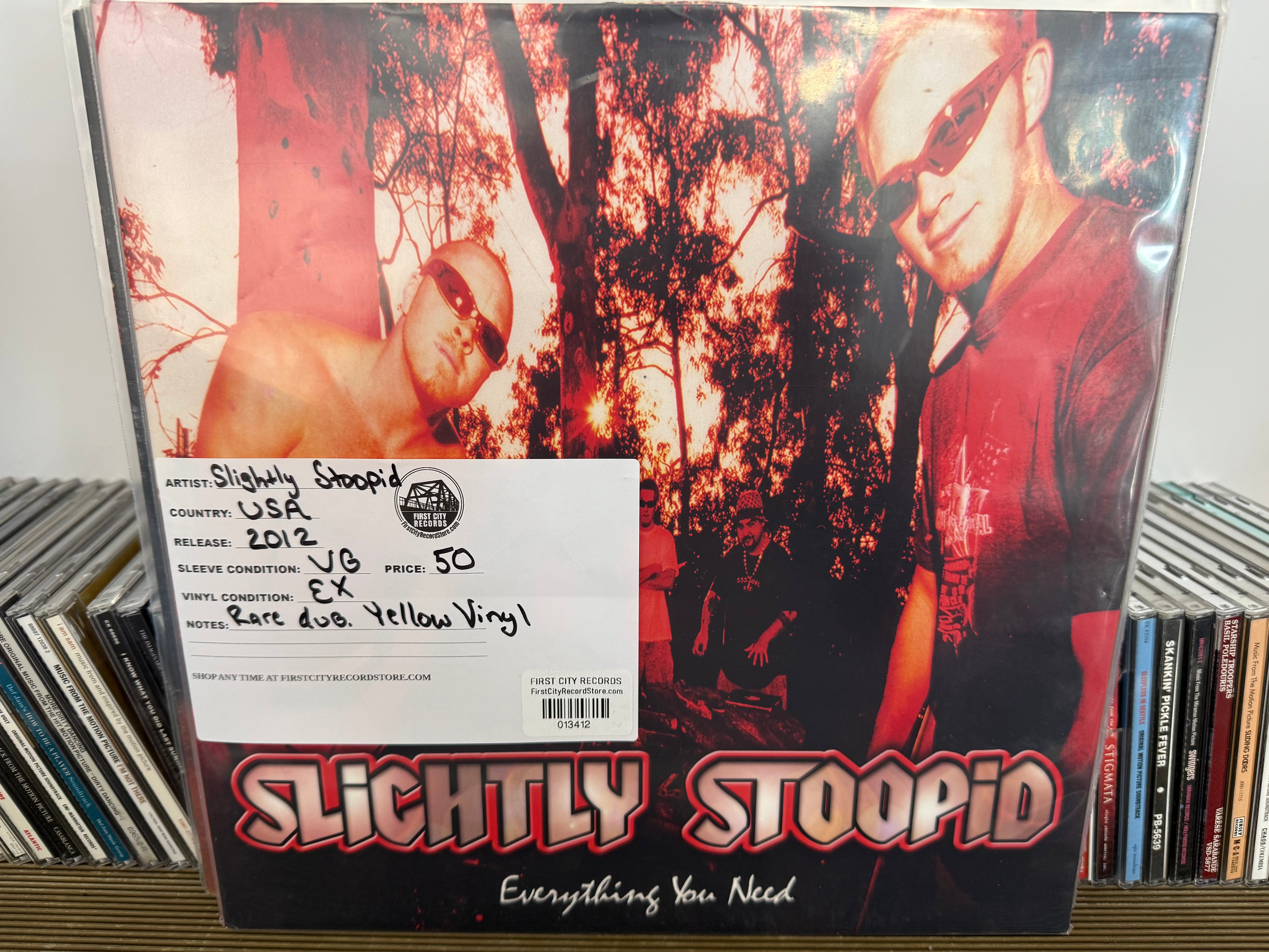 Slightly Stoopid - Everything You Need (2012, Yellow Vinyl, USED)