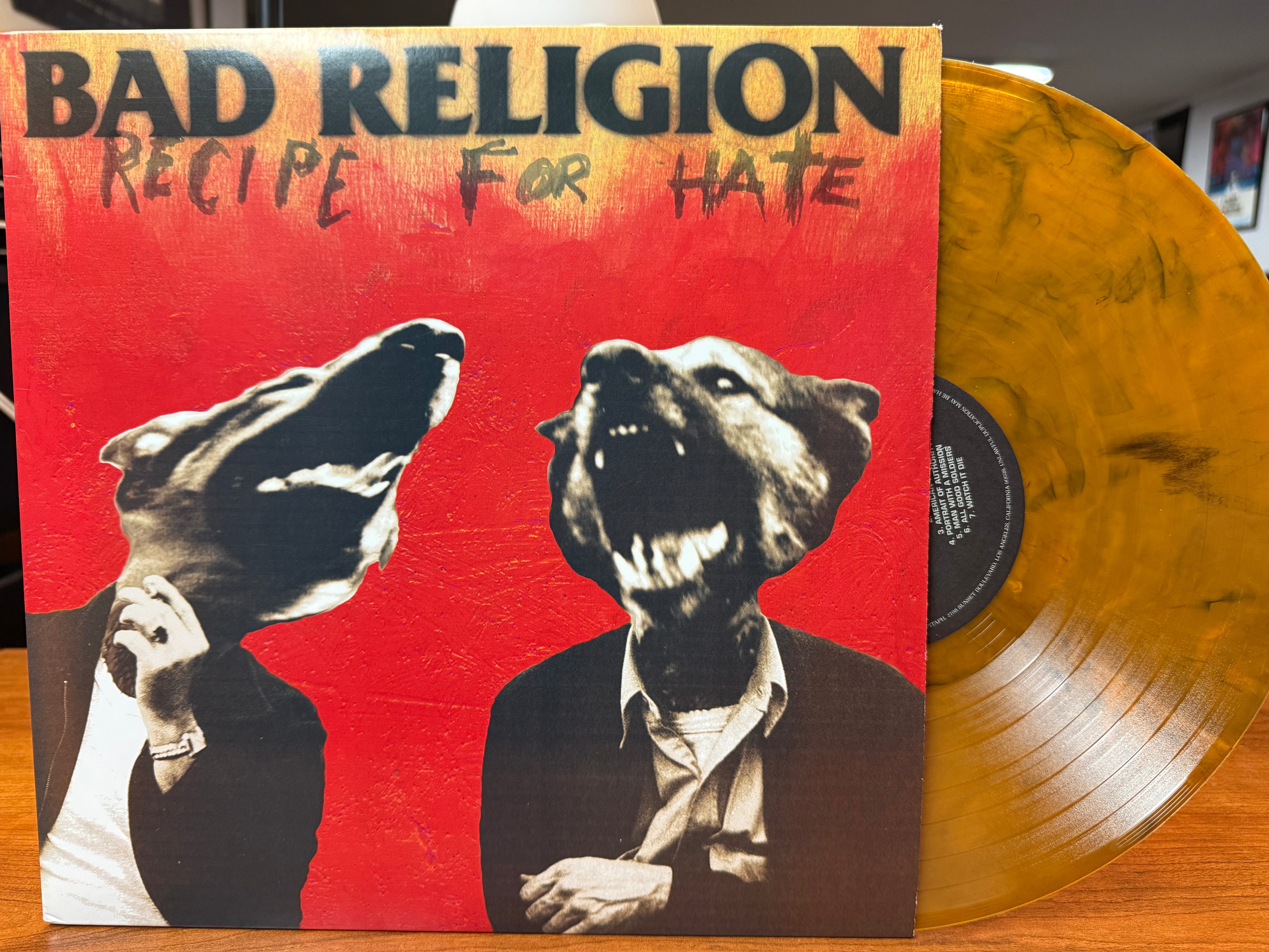 Bad Religion - Recipe For Hate (Tigers Eye Colored Vinyl, USED)