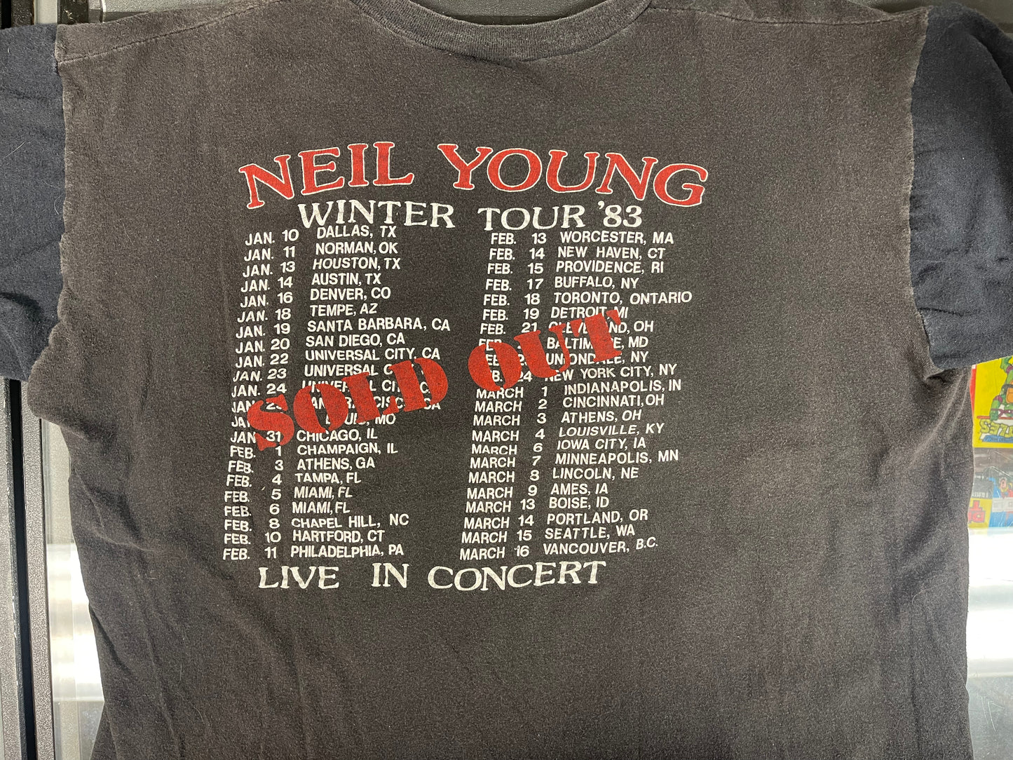 Neil Young “American Tour” Winter 1983 Tour Shirt