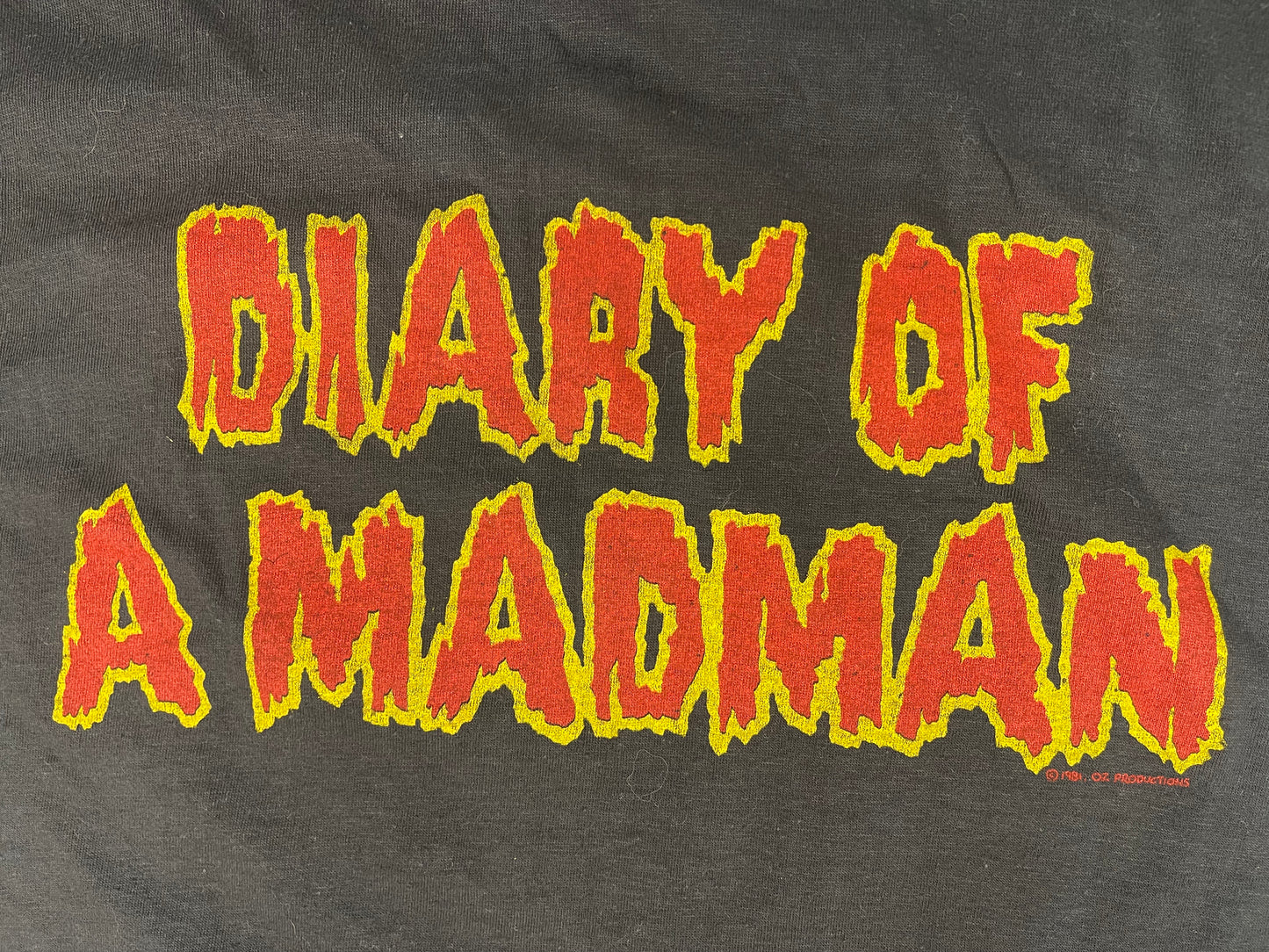 Ozzy Osbourne “Diary of a Madman” 1981 Tour Shirt