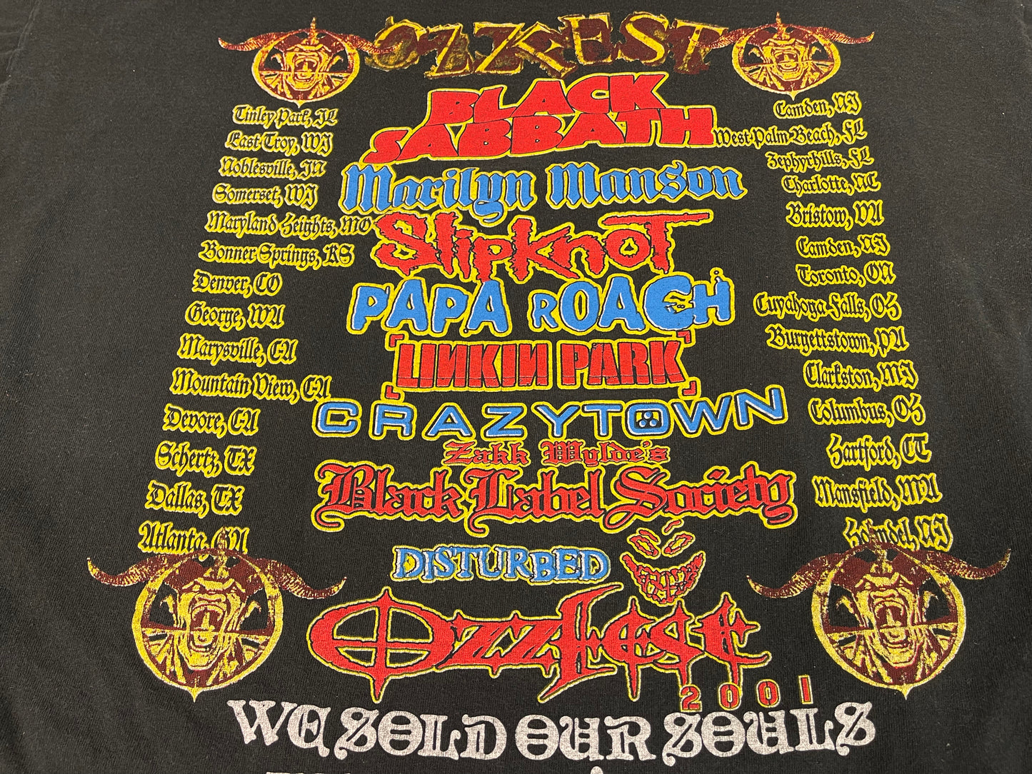 Ozzfest 2001 Ozzy Osbourne Shirt