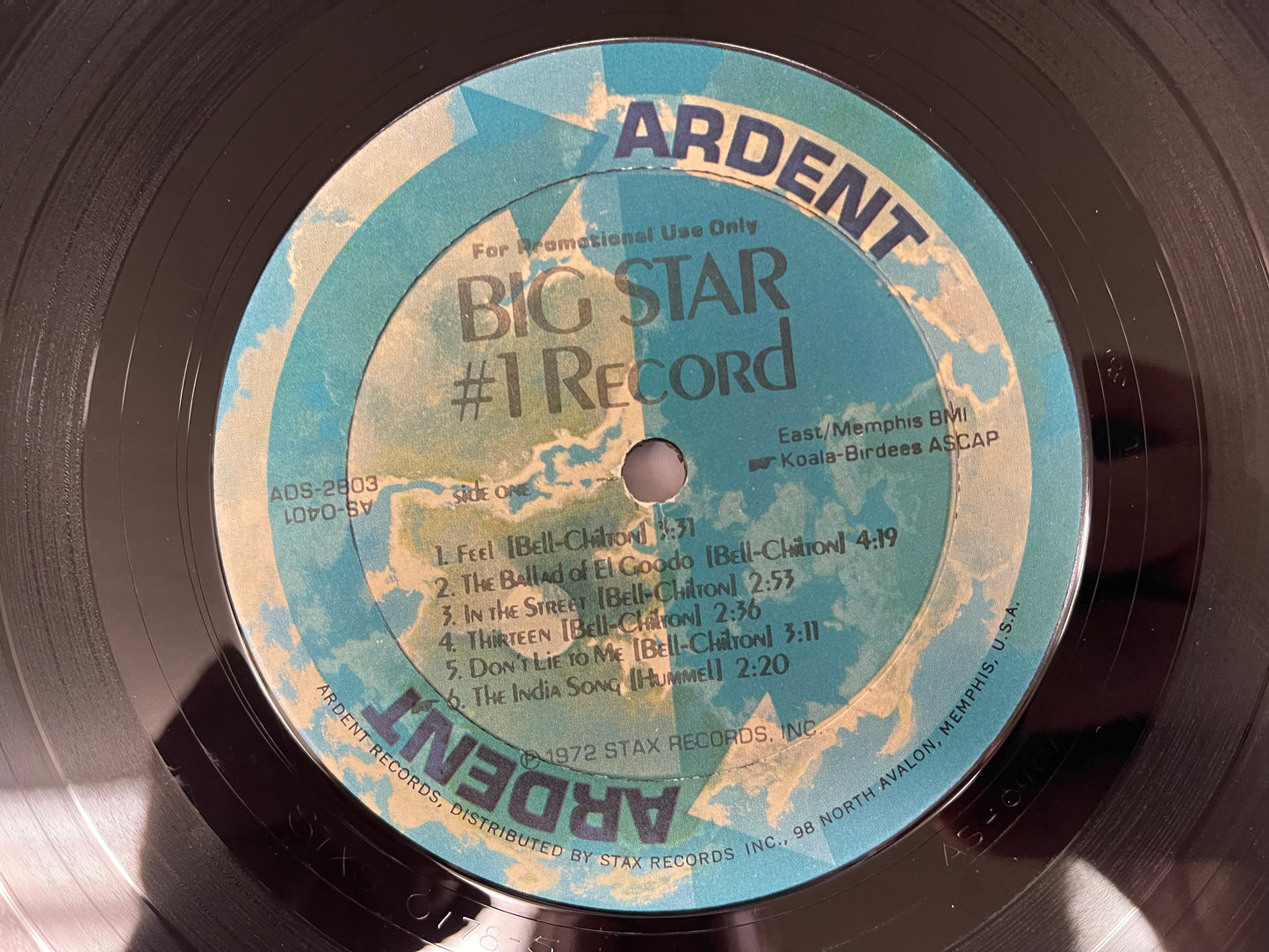 Big Star - #1 Record ( 1972 USA, 1st Pressing)