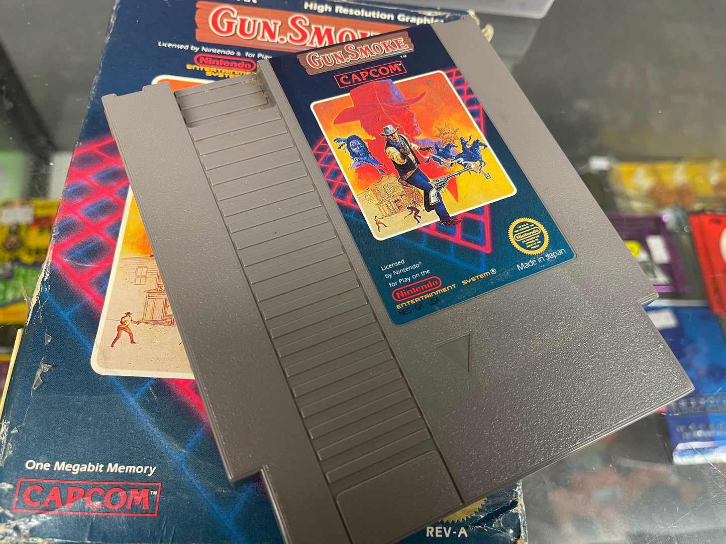 NES - Gunsmoke (Game & Box)