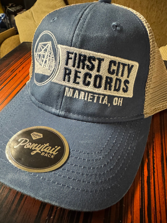 Ladies Fit “Ponytail Back” First City Records Hat