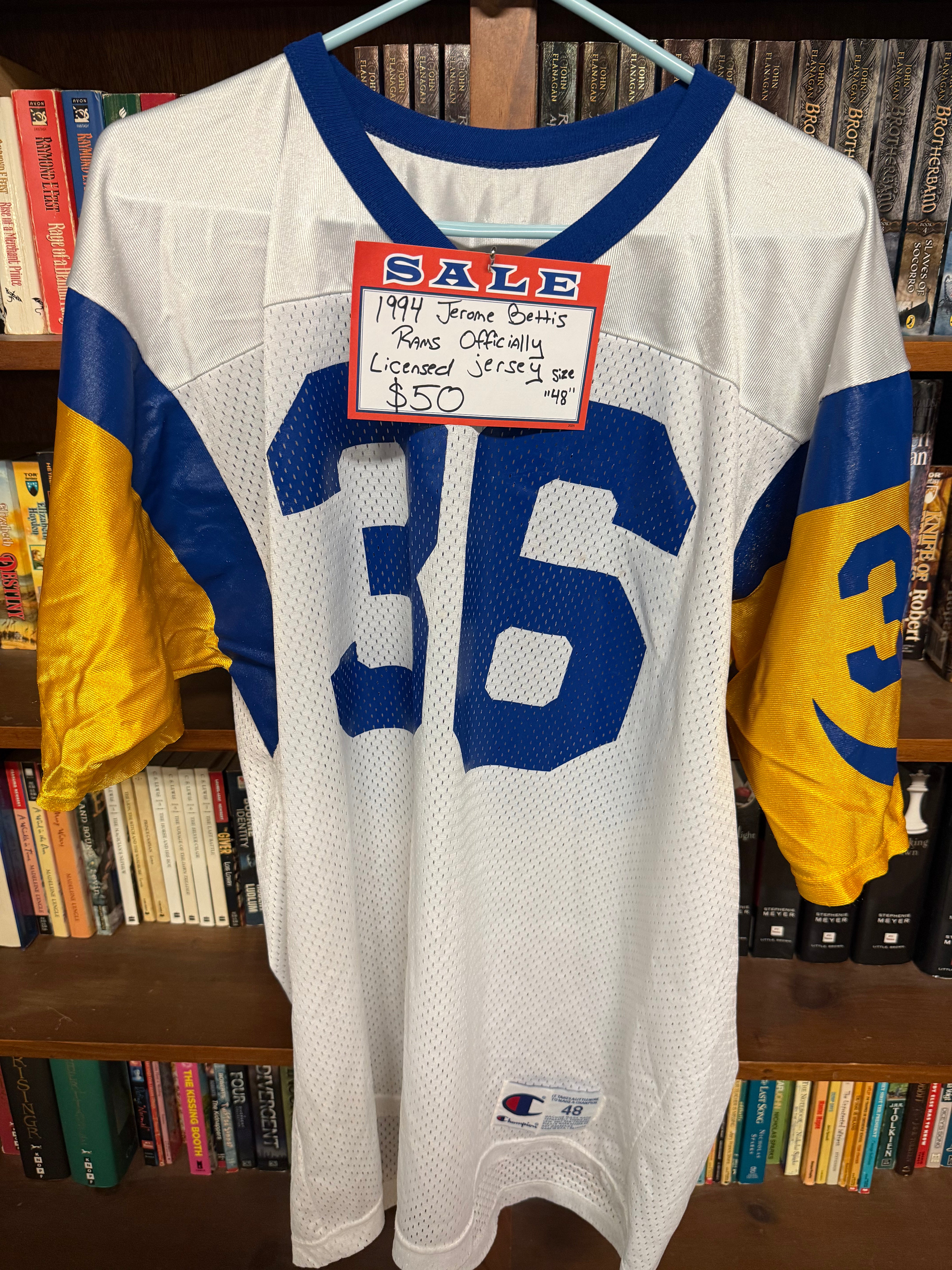 1994 LA Rams Jerome Bettis Champion Jersey Shirt