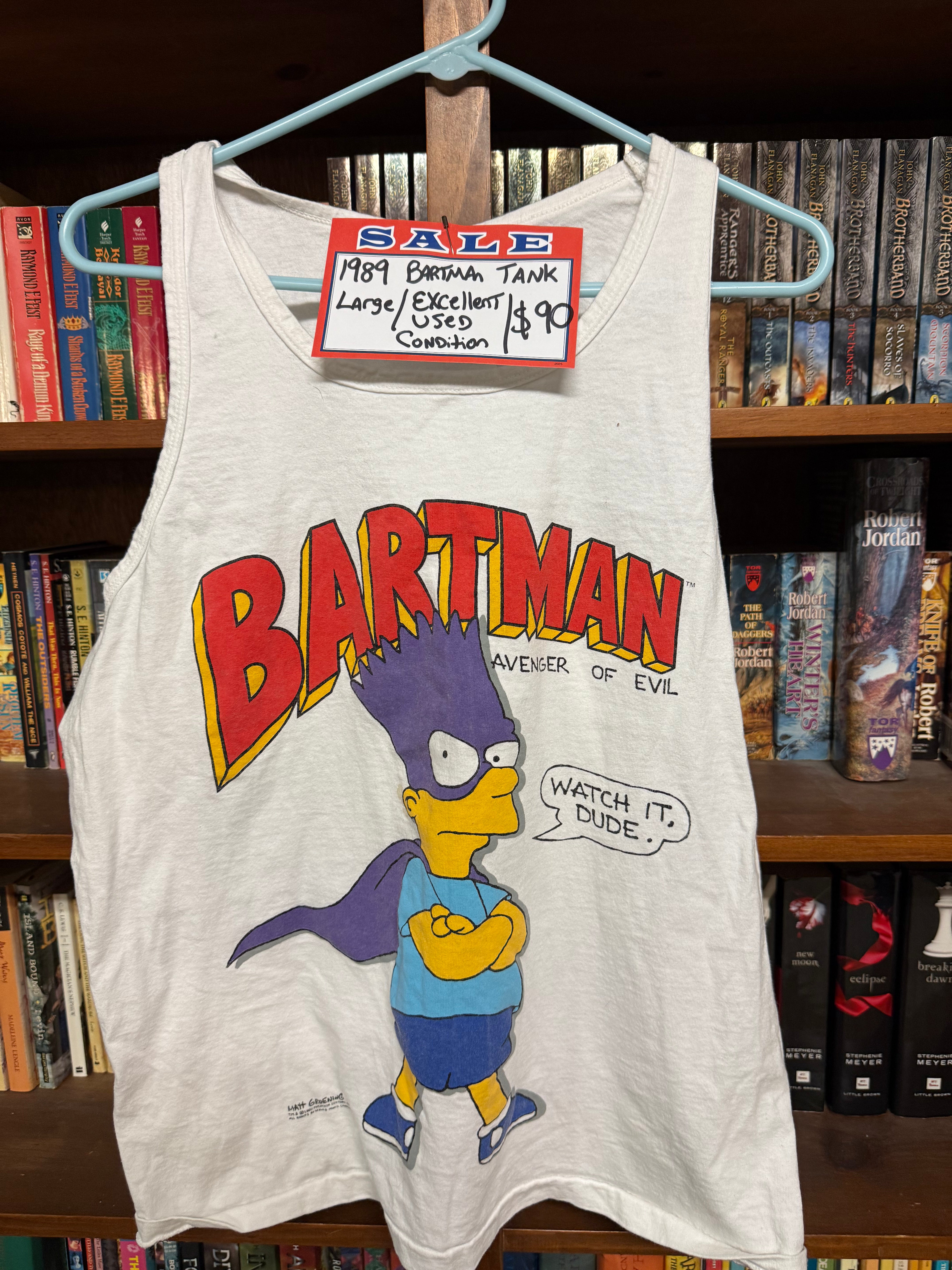 1989 The Simpsons "Bartman" Tank Top Shirt
