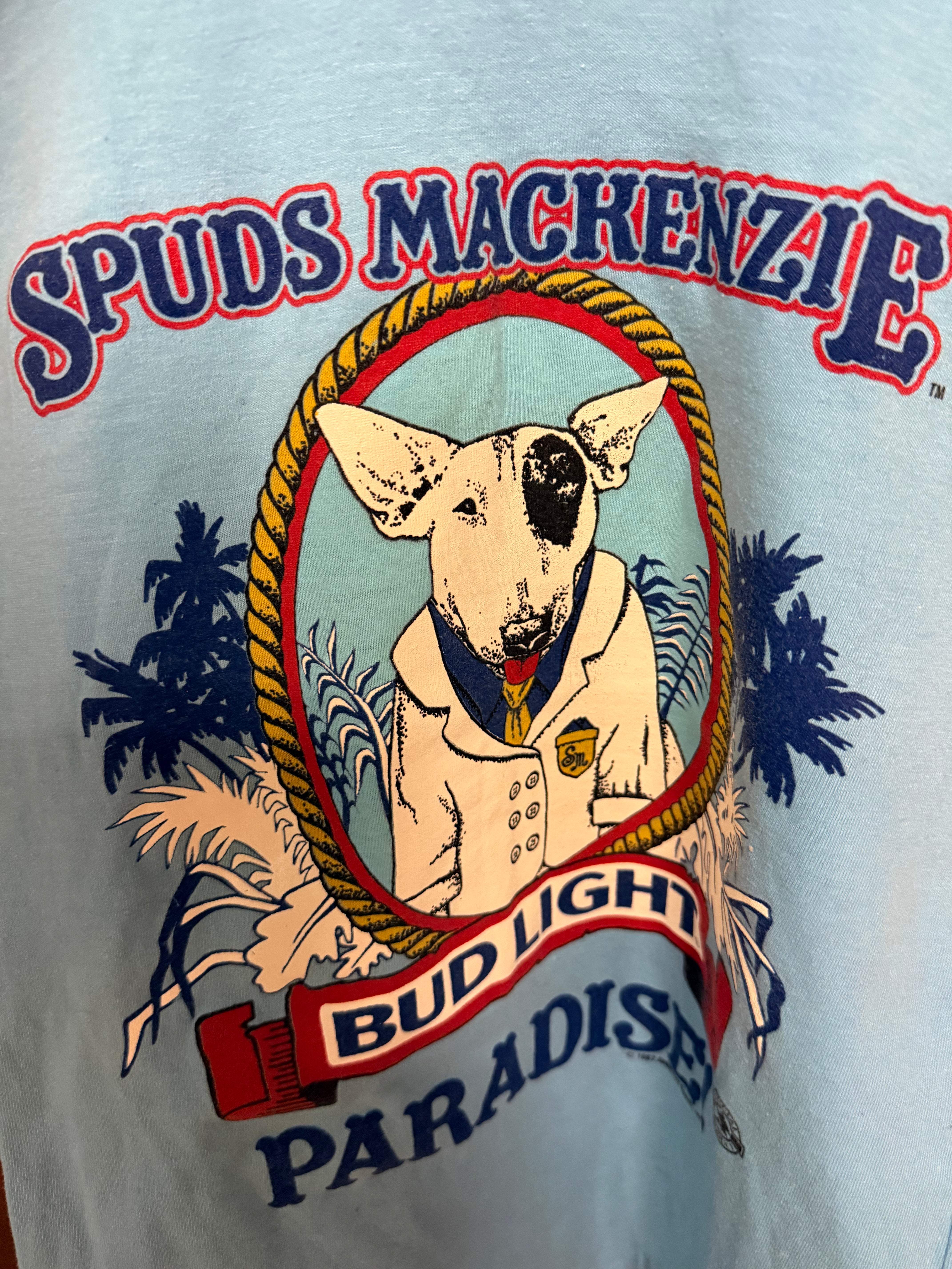 1987 Spuds Mackenzie (Bud Light) Paradise Tank Top Shirt