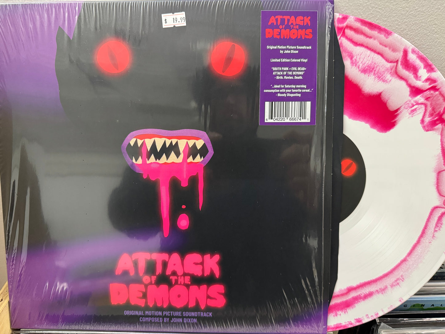 Attack of the Demons Soundtrack (White and Red Swirl)