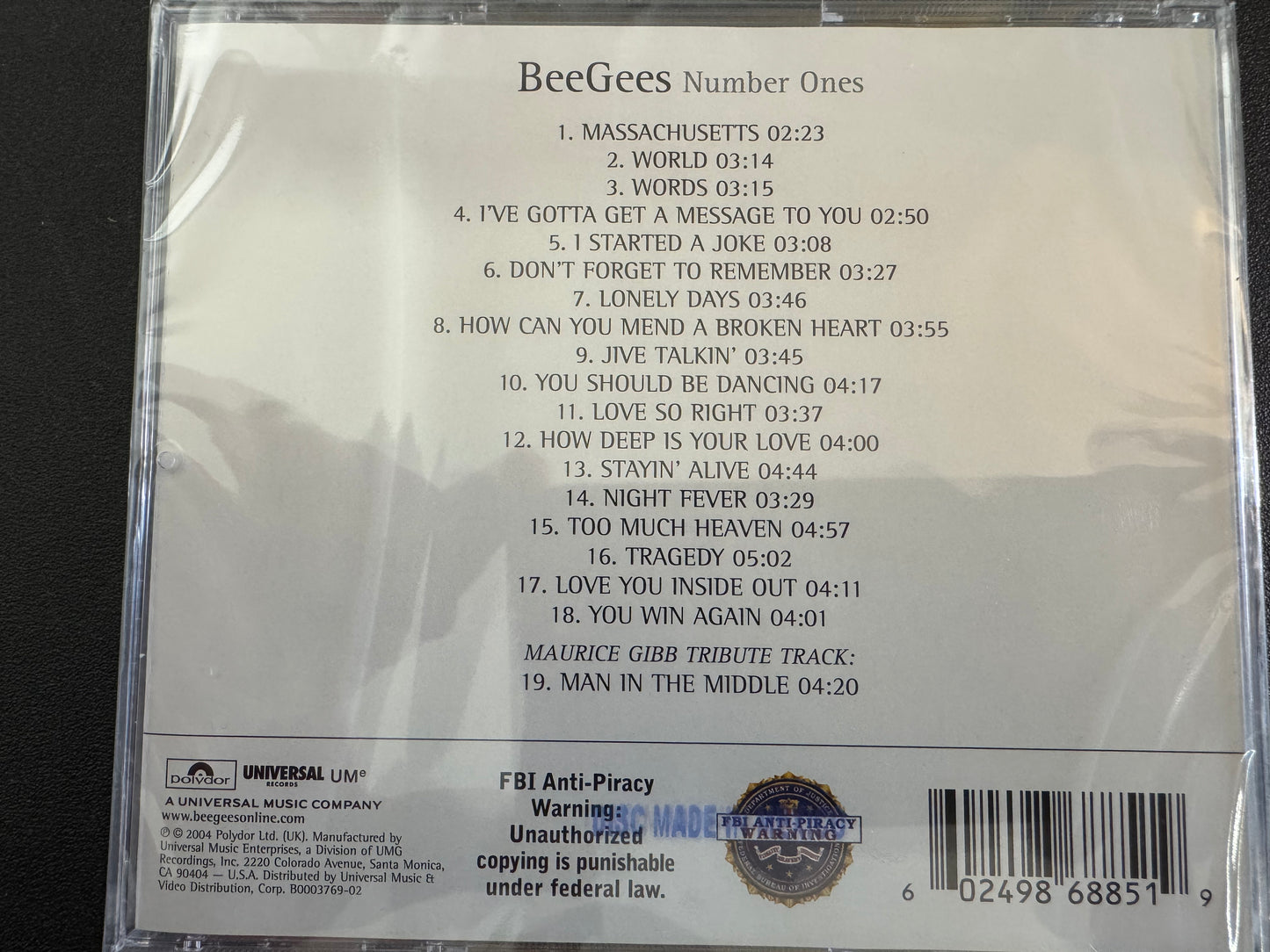 BeeGees - Number Ones ( SEALED- CD)