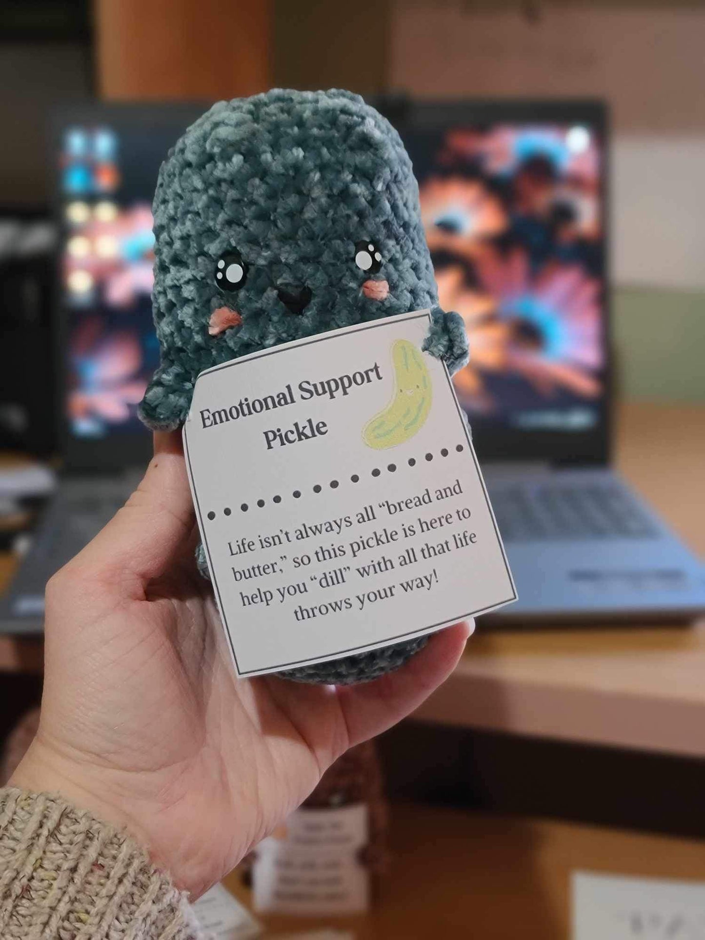 IOHANDCRAFT- Emotional Support Pickles Plushie