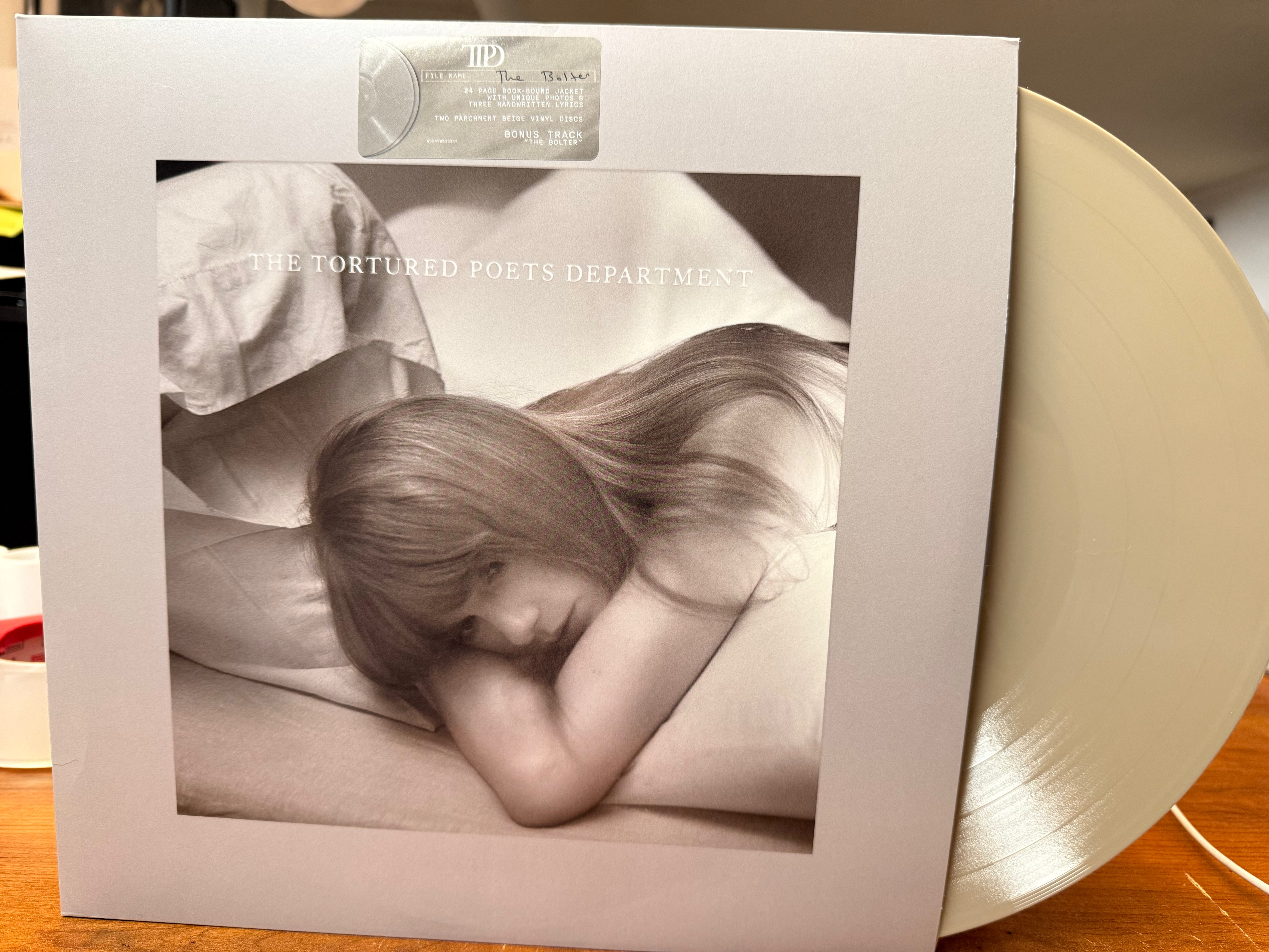 Taylor Swift - Tortured Poets Department (Beige "Parchment" Vinyl, USED)