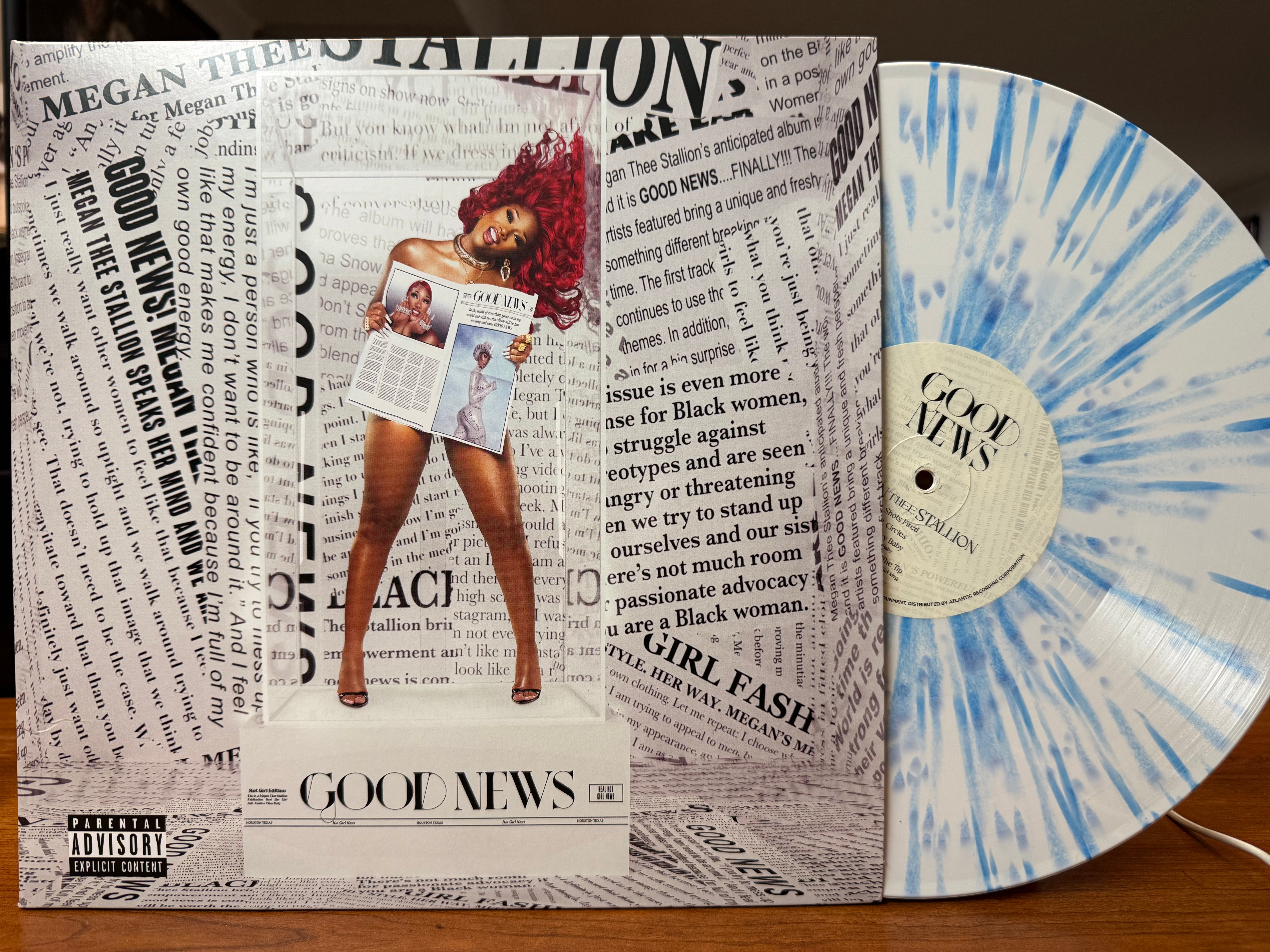Megan Thee Stallion - Good News (White & Blue Splatter, USED)