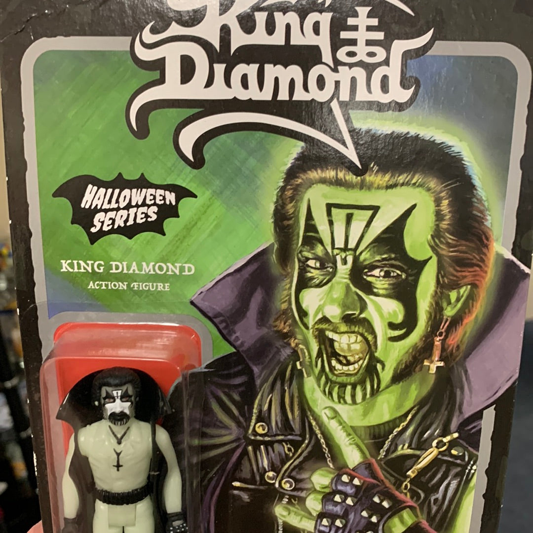 Super7 King Diamond Reaction Figure - Glow King Diamond Halloween Edition