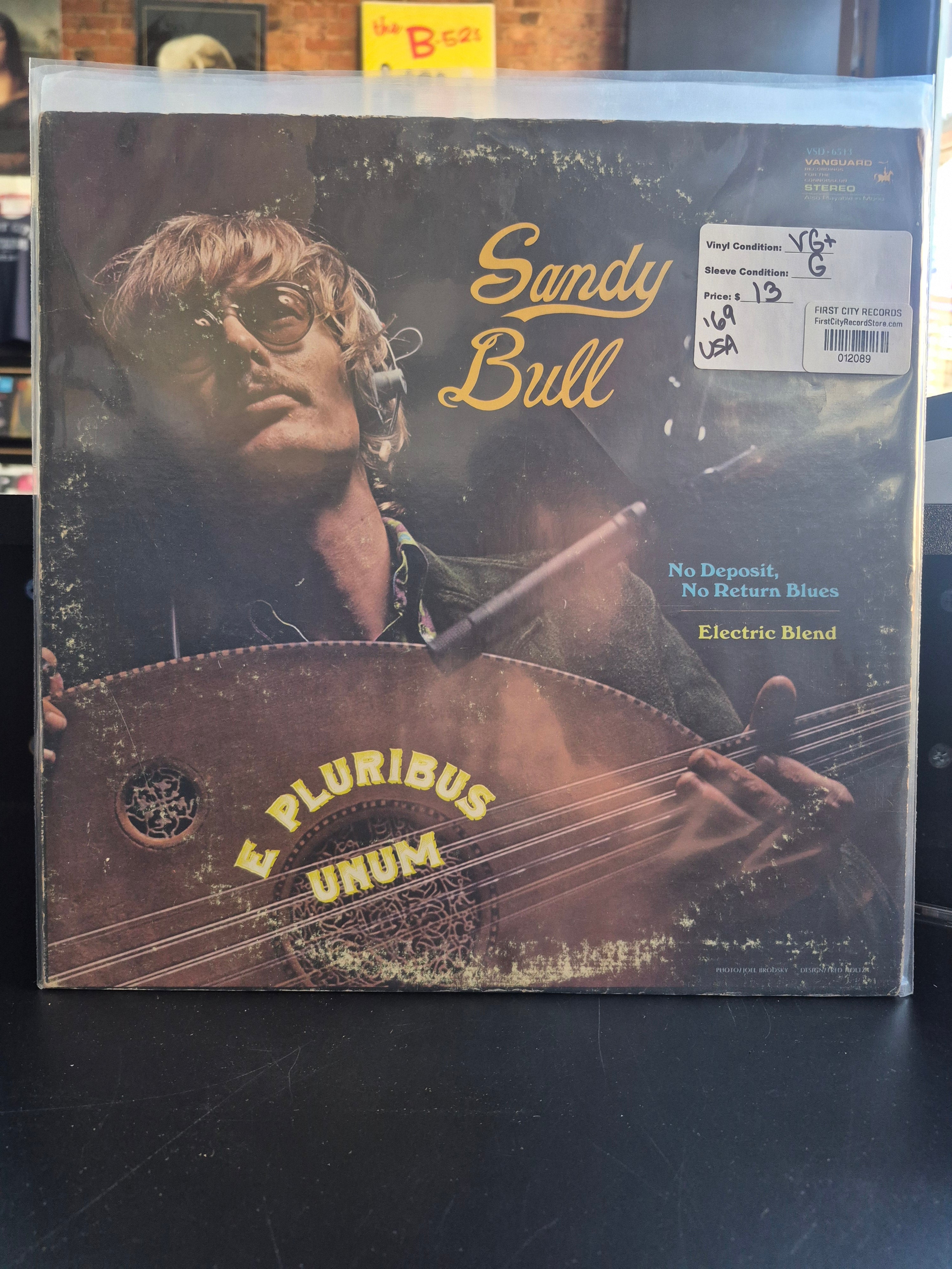 Sandy Bull - No Deposit No Return Blues (1969, USED)