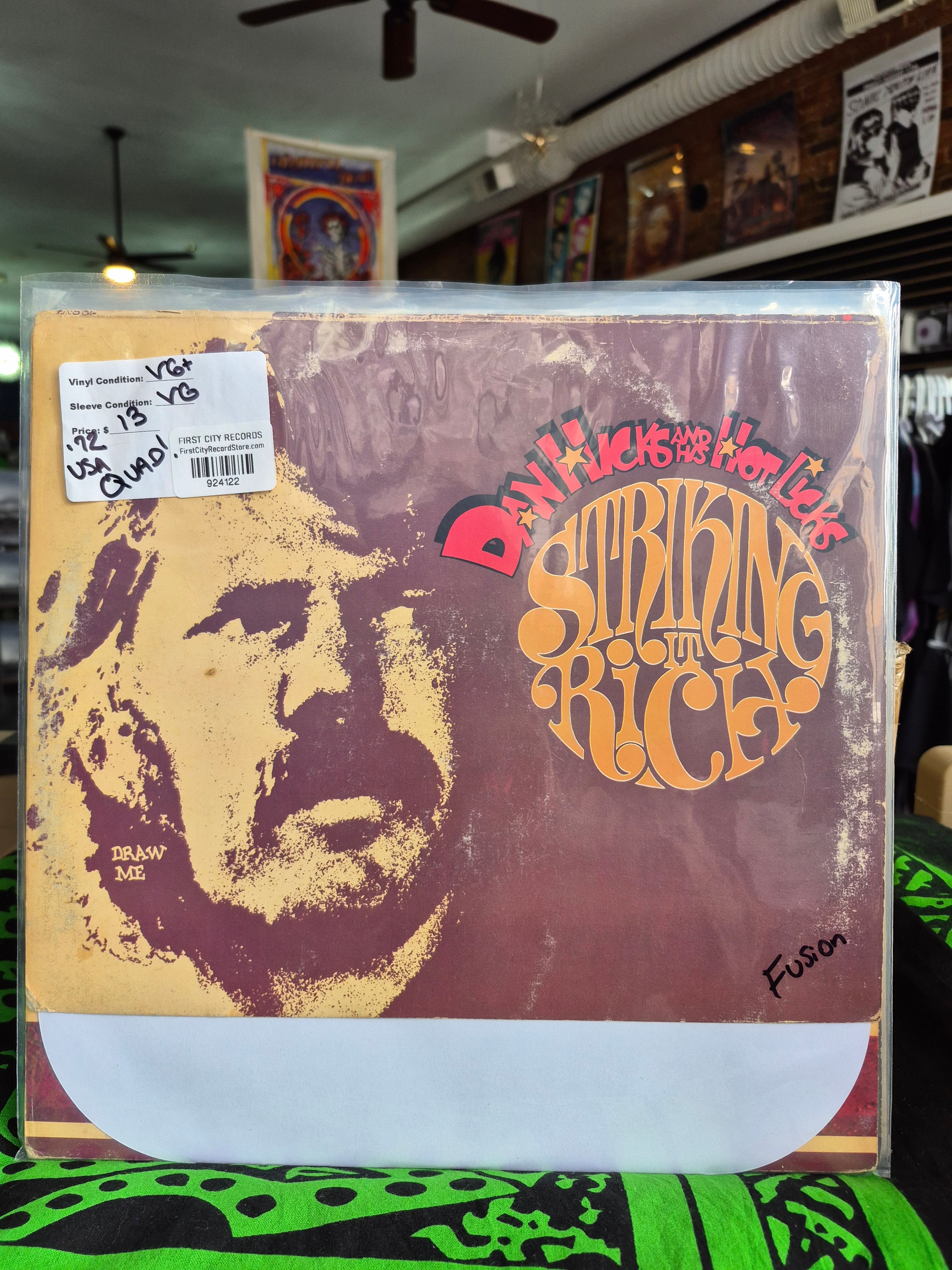 Dan Hicks and his Hot Licks - Striking It Rich (1972, Quadrophonic Pressing, USED)