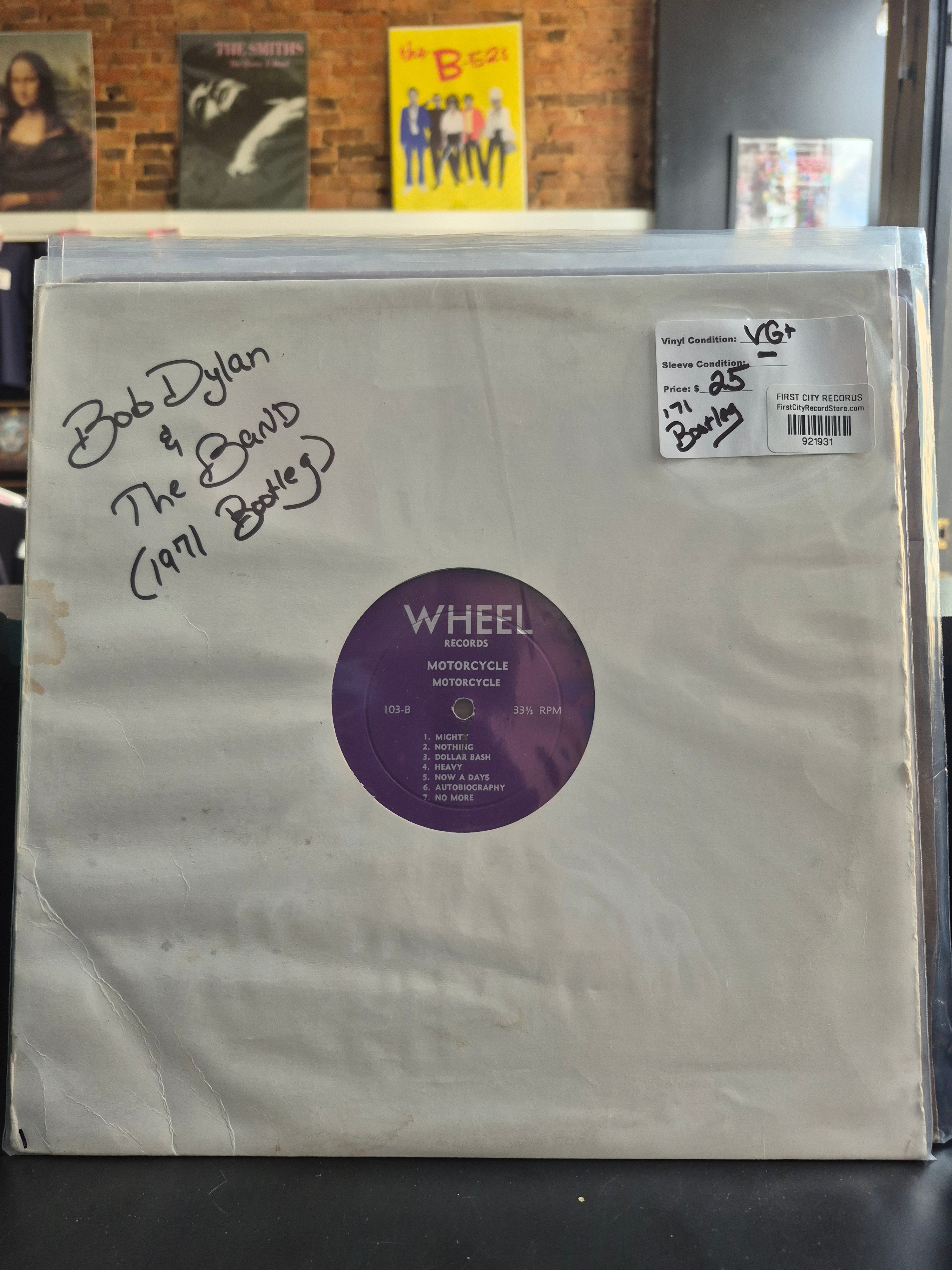 Bob Dylan & The Band - Motorcycle Motorcyle (1971 Bootleg, USED)