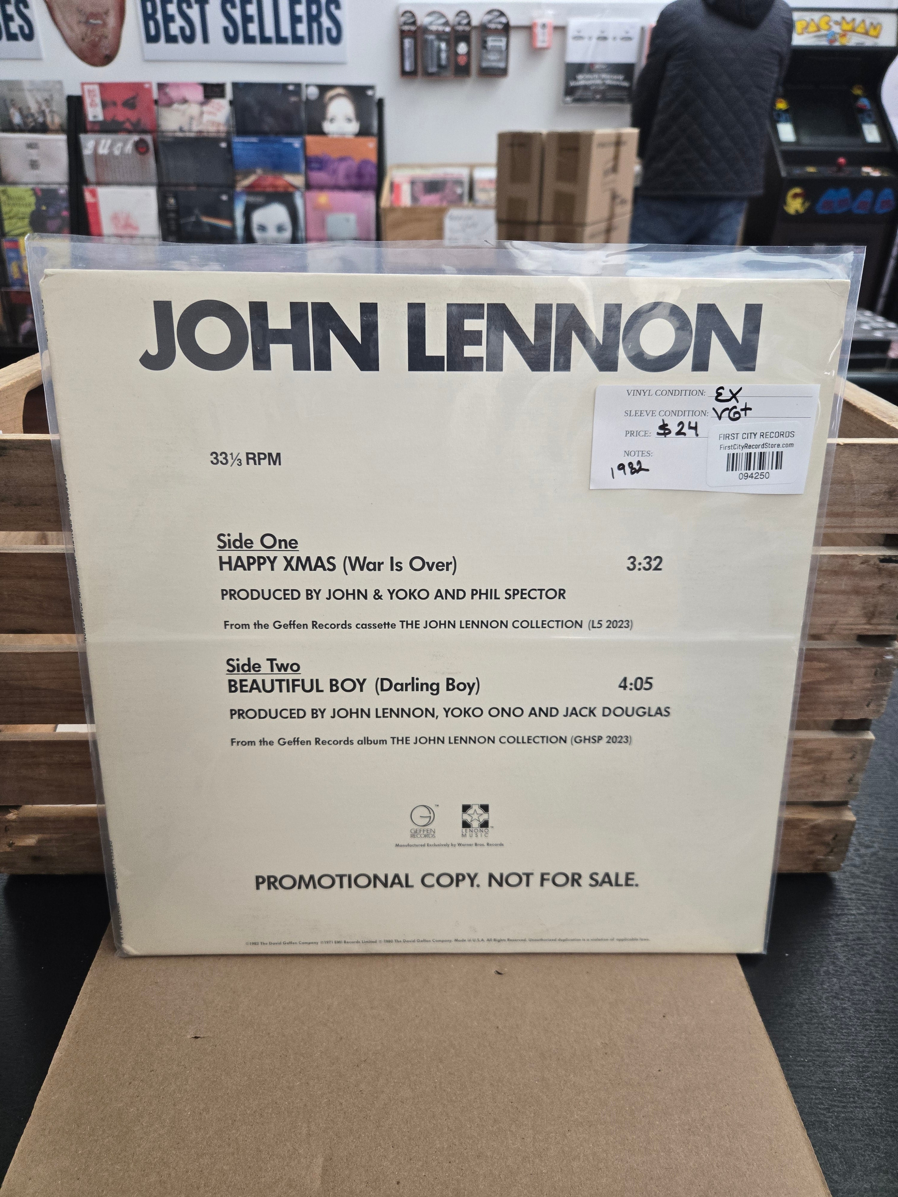 John Lennon - Happy XMAS (1982, White Label Promo)