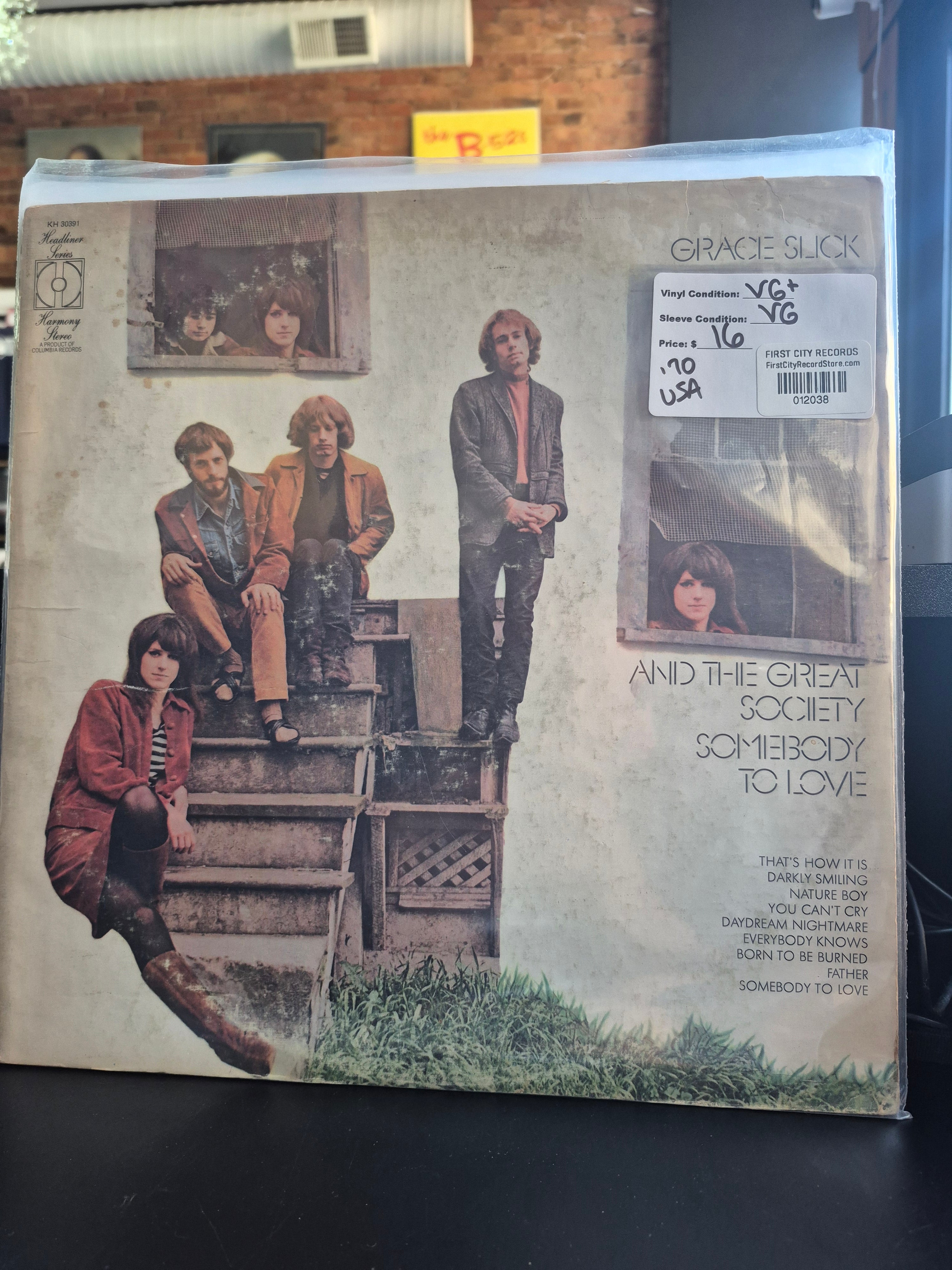 Grace Slick & The Great Society - Somebody To Love (1970, USED)