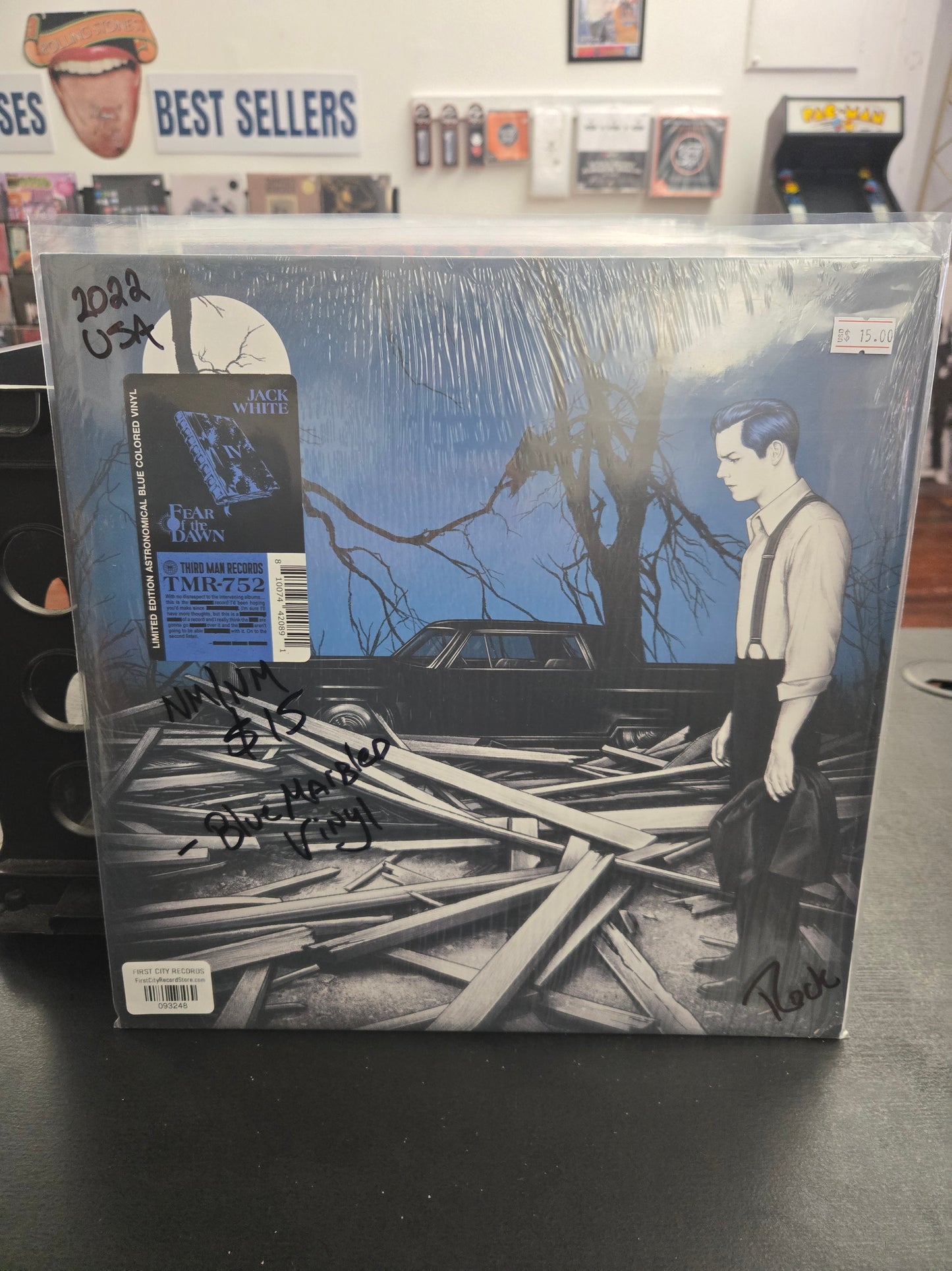 Jack White - Fear Of The Dawn (2022, Blue Marbled Vinyl)