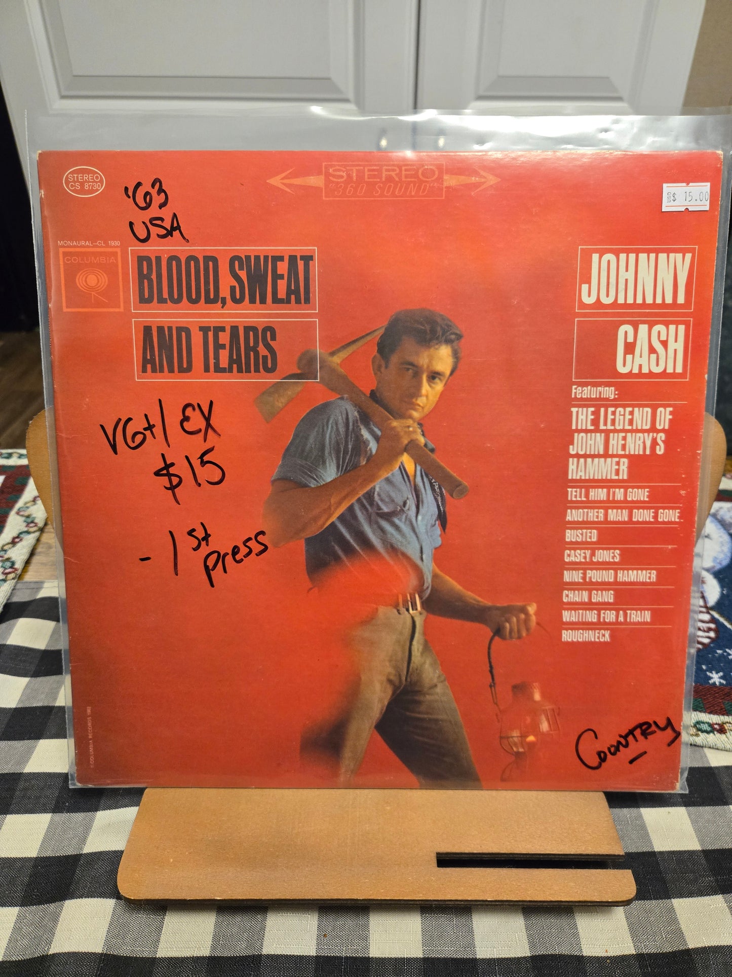 Johnny Cash - Blood, Sweat, And Tears (1963, First Press)