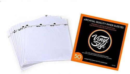 Vinyl Styl® 12 Inch Vinyl Record Archive Quality Inner Sleeves - 50 Pack