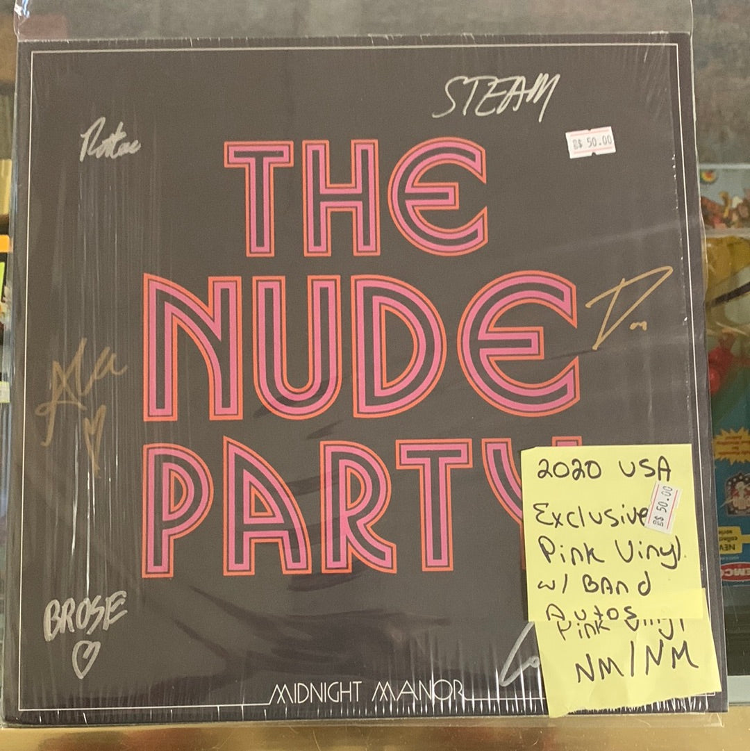 The Nude Party - Midnight Manor LP 2020 USA exclusive pink vinyl w/ band autographs NM|NM